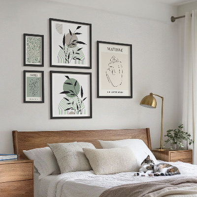 Pared galería de arte Gráficos de plantas con estilo