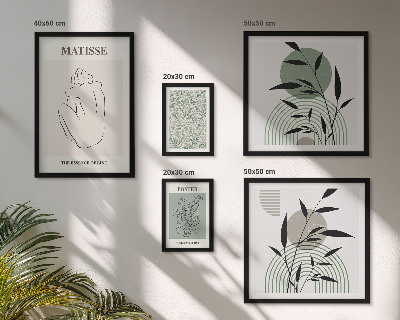 Pared galería de arte Gráficos de plantas con estilo