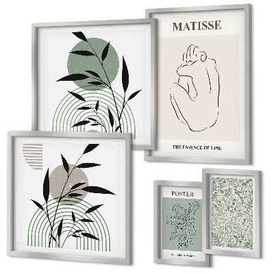 Pared galería de arte Gráficos de plantas con estilo
