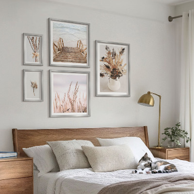 Pared galería de arte Plantas secas y agua con estilo