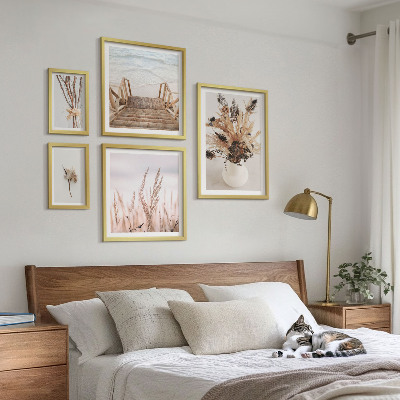 Pared galería de arte Plantas secas y agua con estilo