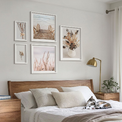 Pared galería de arte Plantas secas y agua con estilo