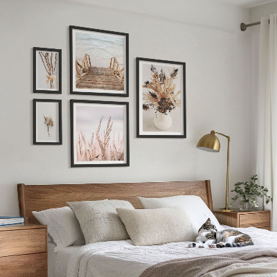 Pared galería de arte Plantas secas y agua con estilo