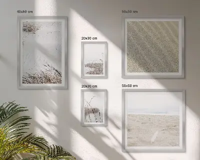 Conjunto de cuadros decorativos con motivos playeros minimalistas