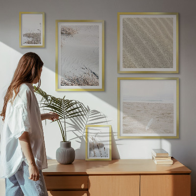 Conjunto de cuadros decorativos motivos playeros minimalistas