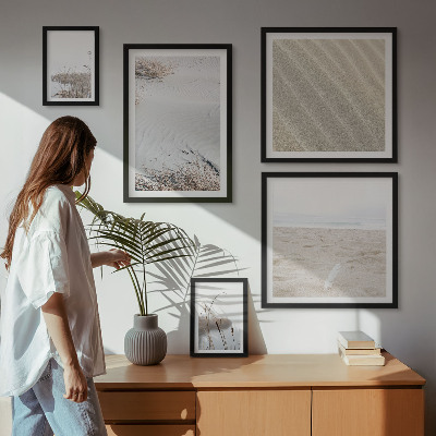 Conjunto de cuadros decorativos motivos playeros minimalistas