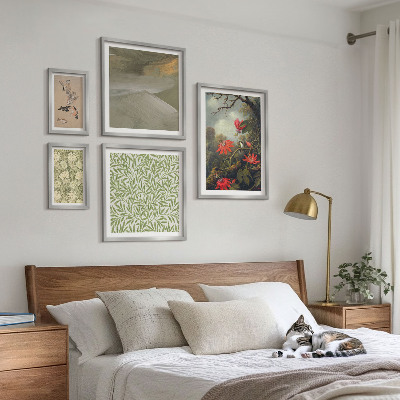 Conjunto de cuadros decorativos Flores, pájaros, motivos naturales