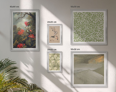 Conjunto de cuadros decorativos Flores, pájaros, motivos naturales