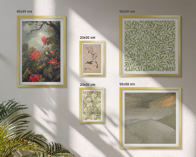 Conjunto de cuadros decorativos Flores, pájaros, motivos naturales