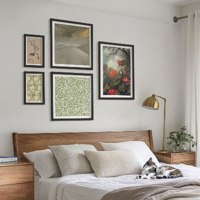 Conjunto de cuadros decorativos Flores, pájaros, motivos naturales