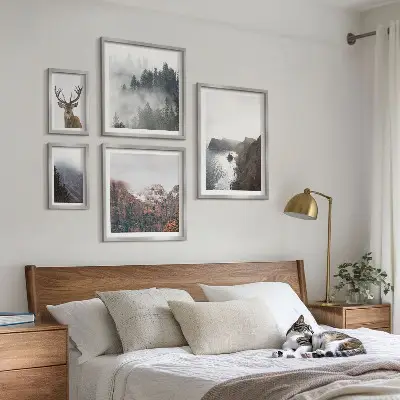 Conjunto de cuadros decorativos con paisajes de vida silvestre