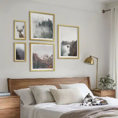 Conjunto de cuadros decorativos con paisajes de vida silvestre