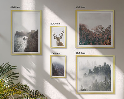 Conjunto de cuadros decorativos paisajes de vida silvestre