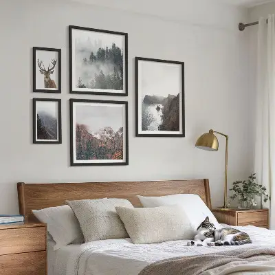 Conjunto de cuadros decorativos con paisajes de vida silvestre
