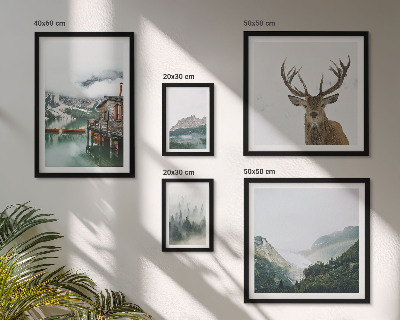 Conjunto de cuadros decorativos paisajes naturales de montaña