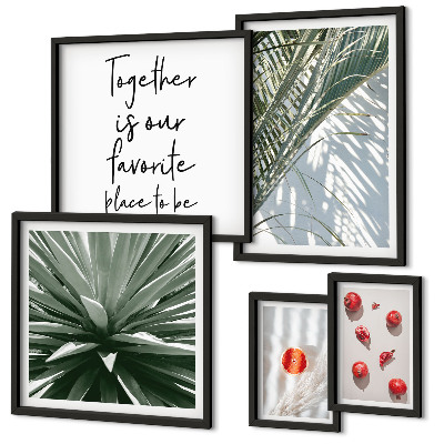 Conjunto de cuadros decorativos Estilo bohemio, plantas, frutas, trópicos