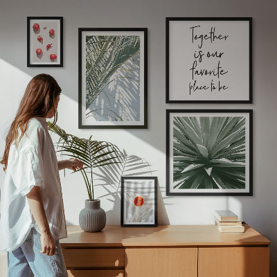 Conjunto de cuadros decorativos Estilo bohemio, plantas, frutas, trópicos