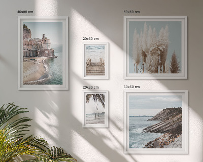 Set de 5 cuadros para salón Vistas elegantes al mar