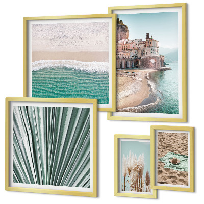 Conjunto de cuadros decorativos Vistas elegantes al mar