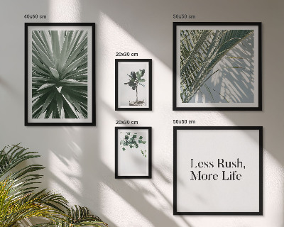 Conjunto de cuadros decorativos Decoraciones modernas con hojas verdes