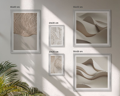 Conjunto de cuadros decorativos Patrones abstractos de color beige
