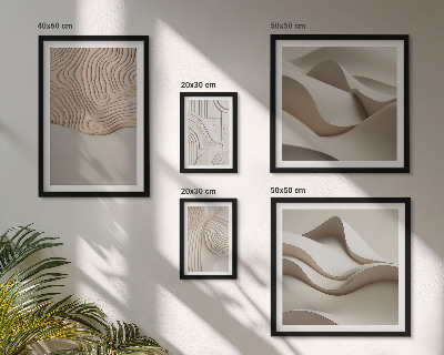 Conjunto de cuadros decorativos Patrones abstractos de color beige