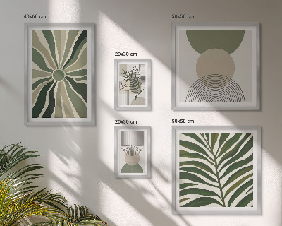 Pared galería de arte Gráficos elegantes con vegetación