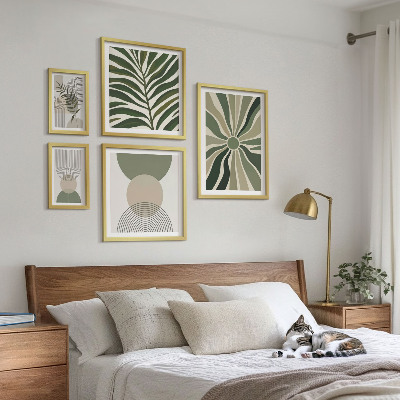 Pared galería de arte Gráficos elegantes con vegetación