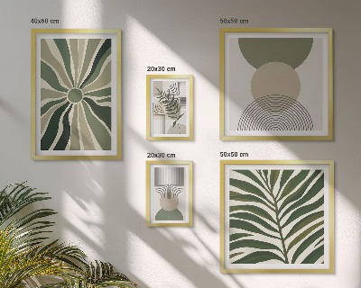 Pared galería de arte Gráficos elegantes con vegetación
