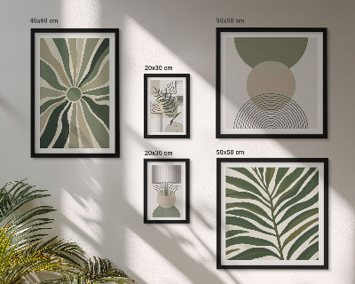 Pared galería de arte Gráficos elegantes con vegetación