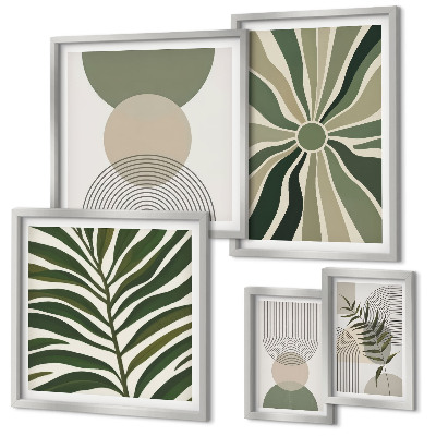 Pared galería de arte Gráficos elegantes con vegetación