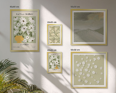 Conjunto de cuadros decorativos motivos florales urbanos