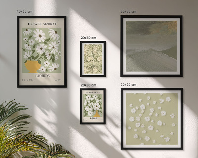 Conjunto de cuadros decorativos motivos florales urbanos