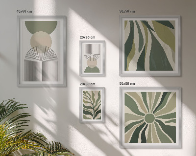 Conjunto de cuadros decorativos Diseños abstractos con estilo y vegetación.