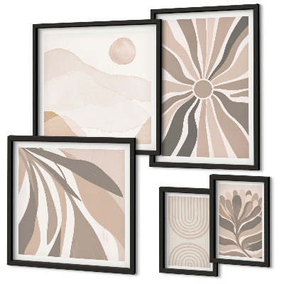 Pared galería de arte Composiciones de naturaleza con estilo