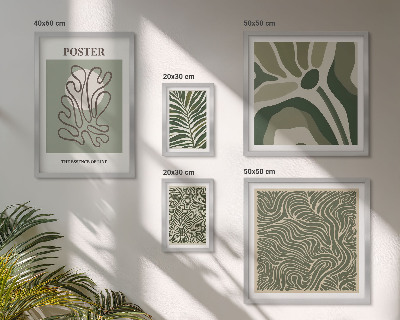 Conjunto de cuadros decorativos Formas abstractas de plantas de estilo bohemio