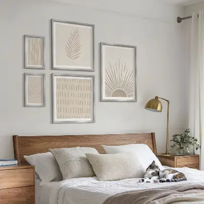 Galería de arte para pared decoraciones elegantes con estética de geometría natural