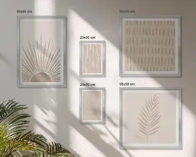Galería de arte para pared decoraciones elegantes con estética de geometría natural