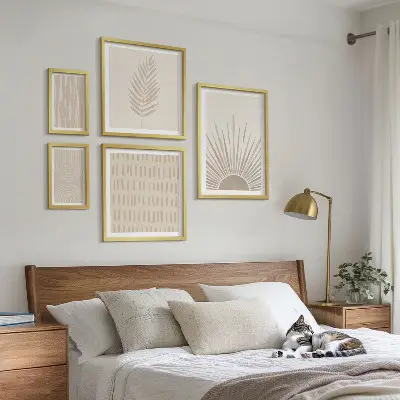 Galería de arte para pared decoraciones elegantes con estética de geometría natural