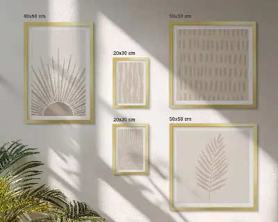 Galería de arte para pared decoraciones elegantes con estética de geometría natural