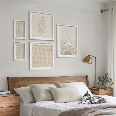 Galería de arte para pared decoraciones elegantes con estética de geometría natural