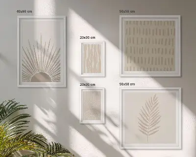 Galería de arte para pared decoraciones elegantes con estética de geometría natural