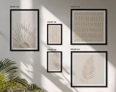 Galería de arte para pared decoraciones elegantes con estética de geometría natural