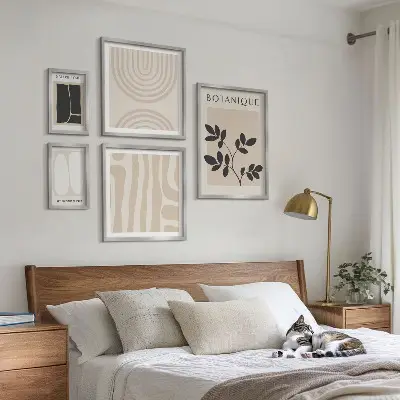 Conjunto de cuadros decorativos con motivos de plantas