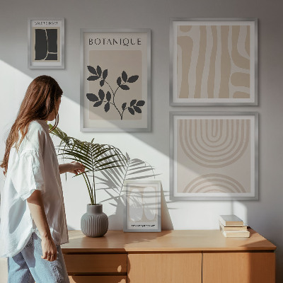 Conjunto de cuadros decorativos Gráficos de plantas con estilo