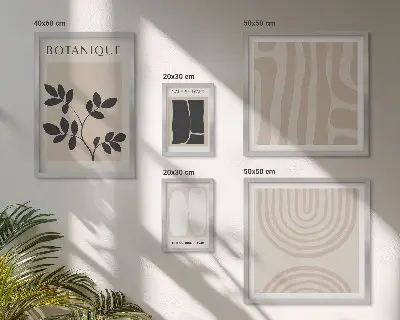 Conjunto de cuadros decorativos con motivos de plantas