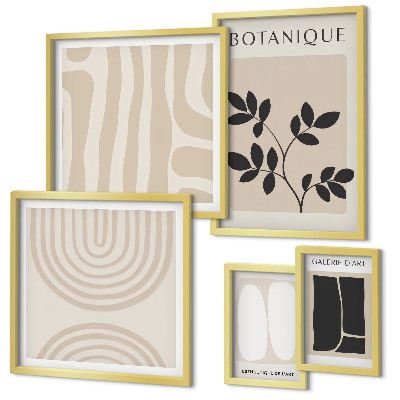 Conjunto de cuadros decorativos Gráficos de plantas con estilo