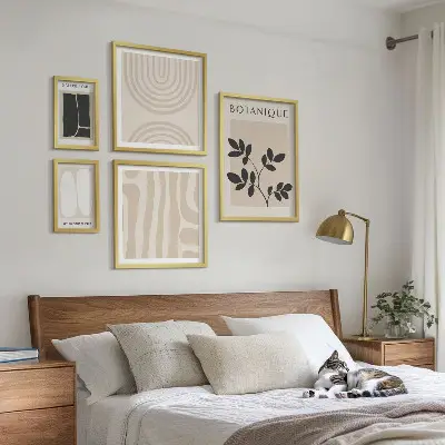 Conjunto de cuadros decorativos con motivos de plantas