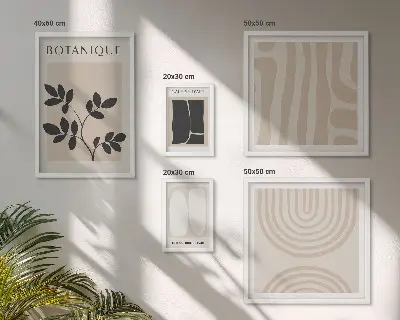 Conjunto de cuadros decorativos con motivos de plantas