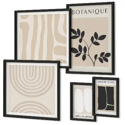 Conjunto de cuadros decorativos con motivos de plantas